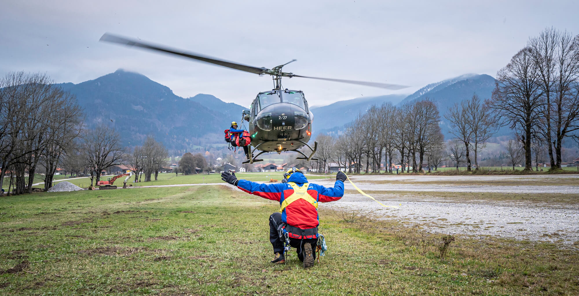 Bergwacht Lenggries Sommer Hubschrauber